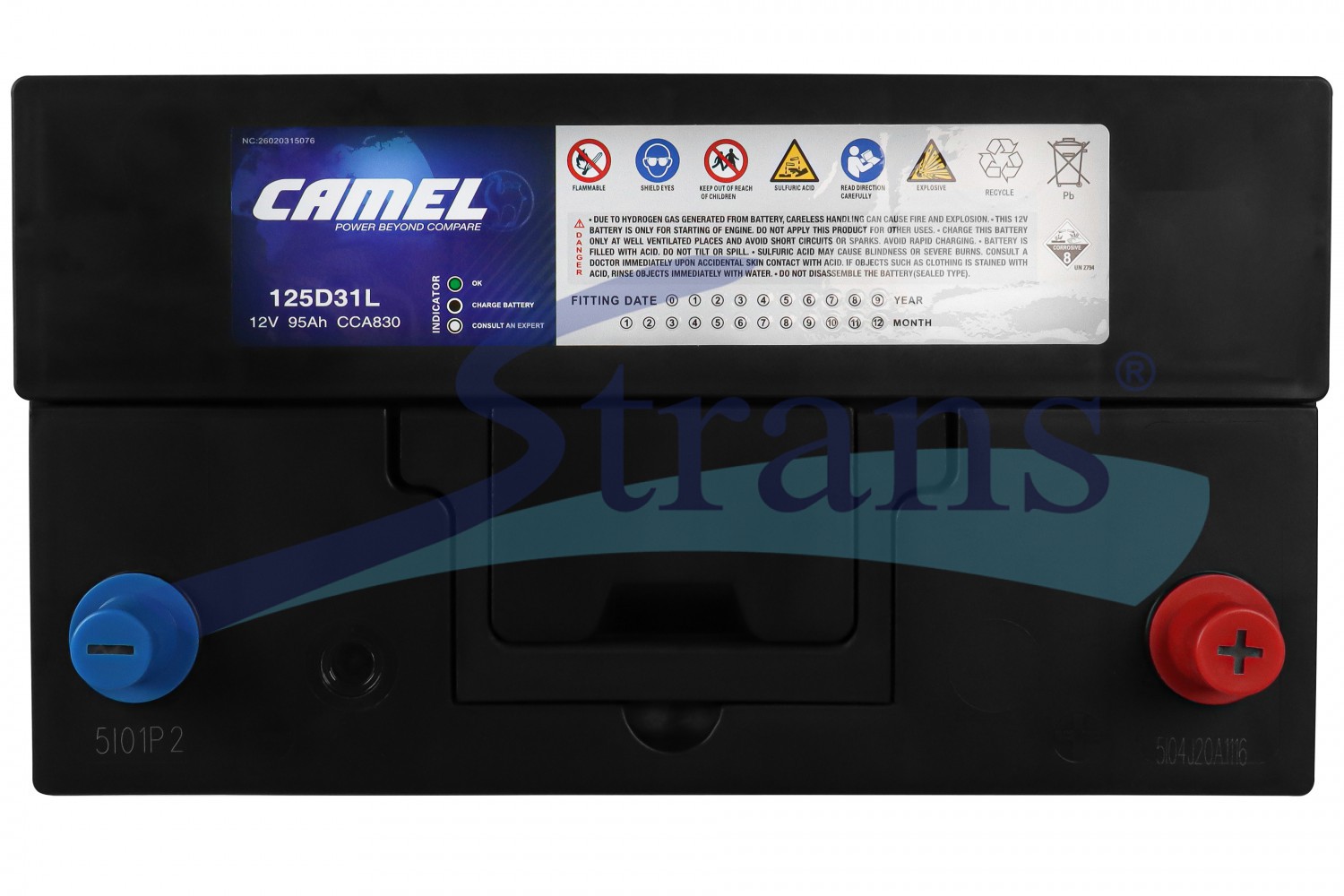 Акумулятор Camel 12V 95Ah 830A R+ 305*171*225Mm 125D31L купити в